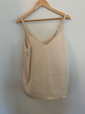 Express Cream Lace-Trim V-Neck Camisole